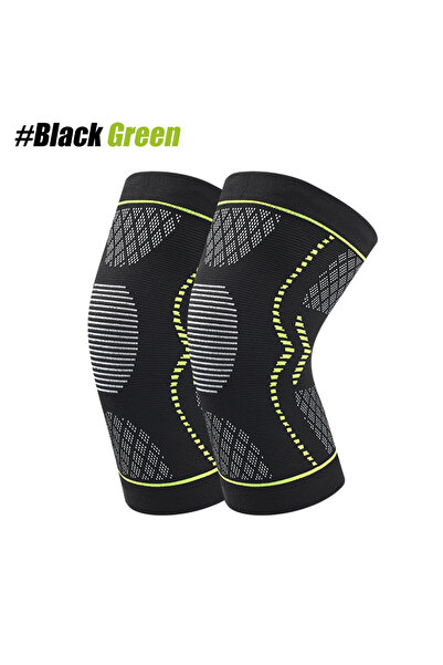 Choice3 L blackgreen 1Pair Knee Braces for Knee Pain Relief, Knee Brace for M...