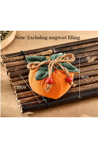 Choice حقيبة بخور صفراء قطعة واحدة مع قلادة على شكل ثمرة الكاكي، يمكن تعليقها...