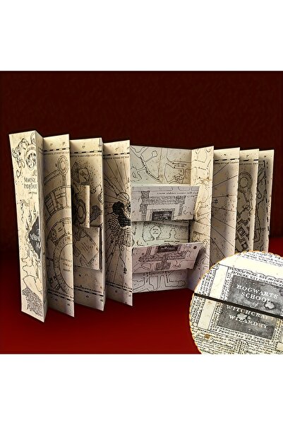 Choice خريطة واحدة من خريطة هاري بوتر مارودر، خريطة مدرسة سحرية، مناسبة كدعائ...