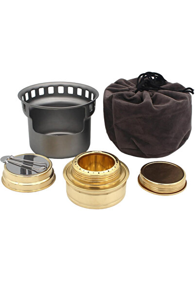 Choice Dark Grey 2 In 1 Titanium Alcohol Stove, Portable Lightweight Tiny Bra...