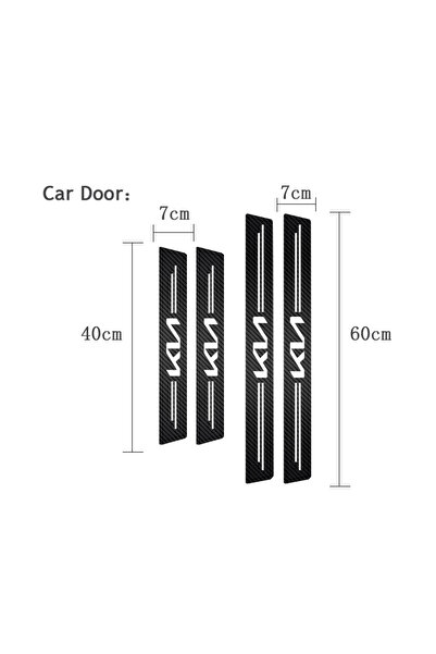 Choice3 ملصقات ألياف الكربون لتزيين عتبة باب السيارة (KN-4PCS 1/4/5pcs) لسيار...