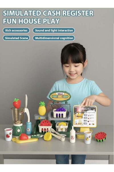 Generic Children Cash Register Kitchen Toy Juice Operation Kitchen Toy Can Em...