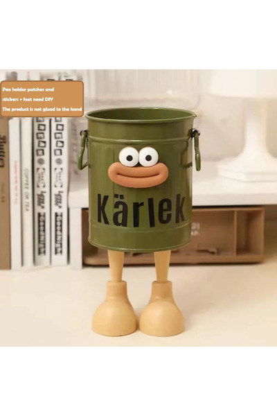 Choice حامل أقلام/أقلام رصاص برسومات كرتونية خضراء، منظم تخزين بسيط للمكتب أو...