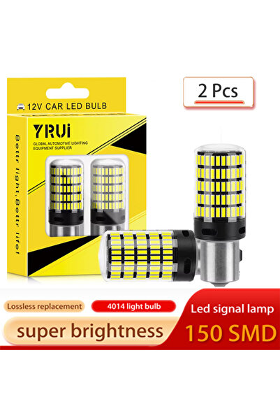 Choice14 مصباح LED أصفر من YiRui، قطعتان، 150SMD 4014، فائق السطوع، للسيارات،...