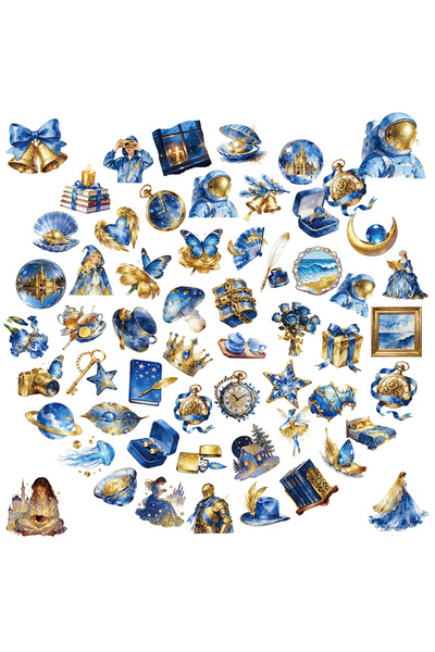 choice2 50 قطعة، 10/30/56 قطعة، ملصقات جرافيتي شفافة ذهبية زرقاء جمالية، ملصق...