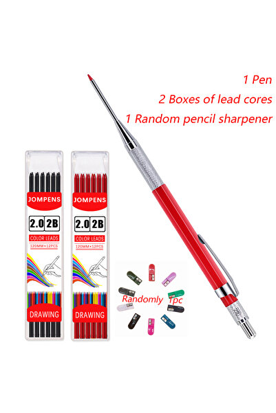 Choice طقم أقلام رصاص حمراء، 2.0 مم، مجموعة أقلام رصاص لأعمال النجارة والمعاد...