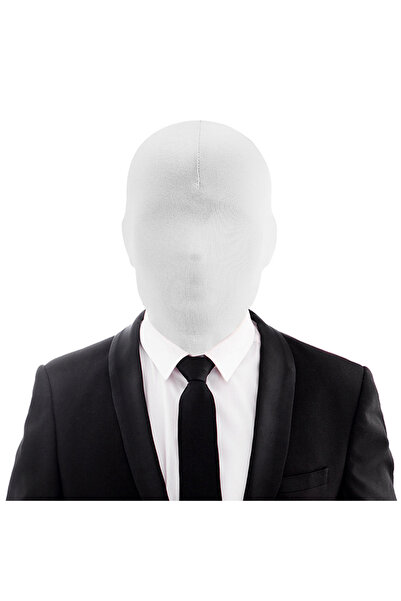 Choice قبعة تغطي الوجه بالكامل باللونين الأبيض والأسود، بدون فتحات، للنساء وا...