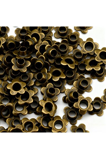 Choice 130 مجموعة من حلقات معدنية برونزية على شكل ثقوب زهرية لصنع ثقوب للخيط ...