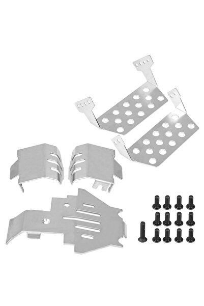 Choice 5 Pcs Stainless Steel Chassis Armor Skid Plate for Traxxas -4 82056-4 ...