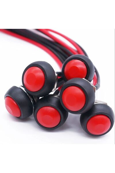 Choice red 6pcs 6Pcs 12mm Momentary Push Button Switch 1/2" Mounting Hole On ...