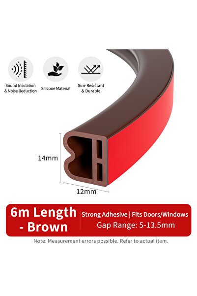 Choice شريط لاصق ذاتي، مقاوم للتآكل، رمادي اللون، بطول 6 أمتار وعرض 9-6 مم، ا...