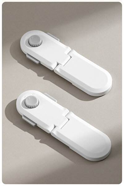 Choice قطعتان من قفل أمان الأدراج للأطفال، نصف قطعة، بلاستيك أبيض خالٍ من ماد...