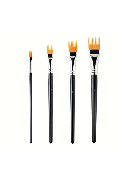 Choice 4pcs 4pcs Serrated Shape Paintbrush Set for Watercolor Oil Digital Pai...