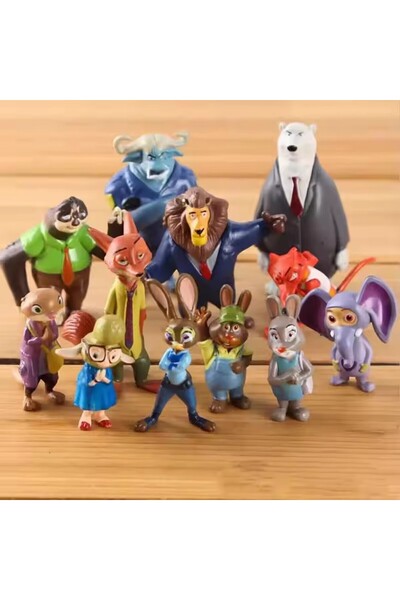 Choice 12 قطعة @@ 12 قطعة/مجموعة ألعاب شخصيات ديزني زوتوبيا حيوانات الحركة أر...