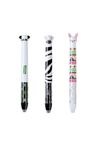 Choice Multi-Colored 3pcs mixed pen set B 3Pcs/Set 2 in 1 New Creative Animal...