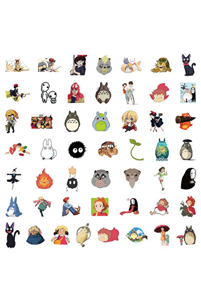 Choice ٥٠ قطعة من ملصقات كرتونية زاهية من أفلام جيبلي وهاياو ميازاكي، ملصقات ...