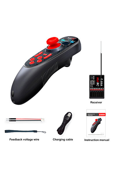 Choice1 جهاز إرسال لاسلكي DS650 F-06A HOTRC DS650 بست قنوات، مدى 300 متر، ترد...