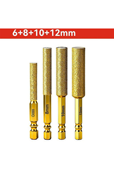 choice2 4PCS D6 8 10 12 4pcs Diamond Core Bits Dry Drilling Thread Hexagonal ...