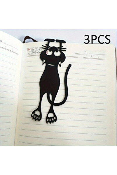 Choice 3 قطع أو 5 قطع من مساند الكتب الأكريليكية المجوفة على شكل قطة سوداء بت...