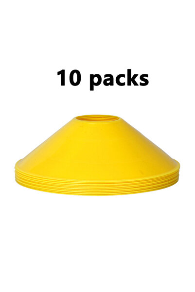 Choice 12.5cm yellow 10pcs Cone Set Small round logo plate Football Training ...