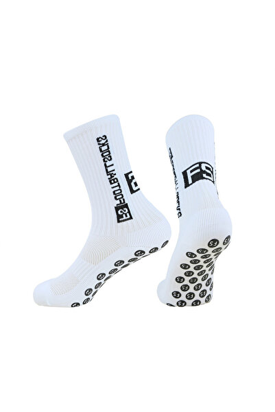 Choice WHITE Football sks, men's mid length sports sks, running sks, anti sli...