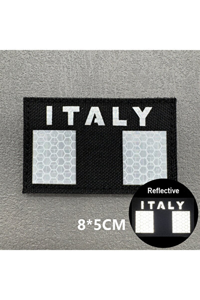 Choice رقعة علم إيطاليا ذهبية اللون، قطعة واحدة، عاكسة للأشعة تحت الحمراء، شا...