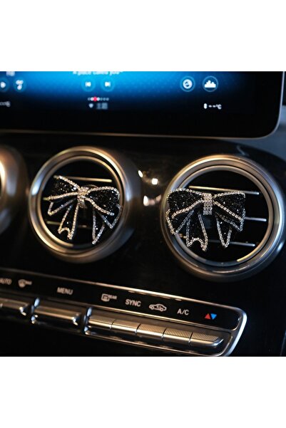 Choice قطعتان أسودتان، نصف قطعة، مشبك معطر للسيارة، فيونكة، زينة لفتحة تهوية ...