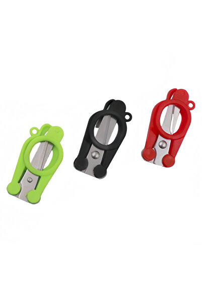 Choice Red green black 1-3Pcs Folding Scissors Mini Stainless Steel Pocket Sc...