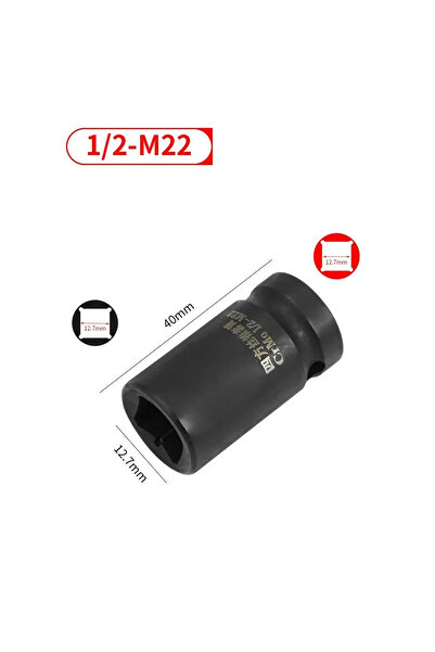 Choice6 M22 1pc Double Head Suqare Tap Sket 1/2inch Driver M6 To M24 Skets Fo...