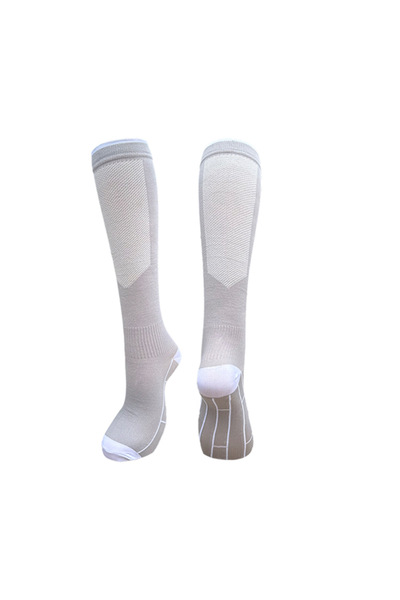 Choice1 L-XL GRAY 1 Pair Compression Socks for Men and Women 20-30 mmHg Runni...