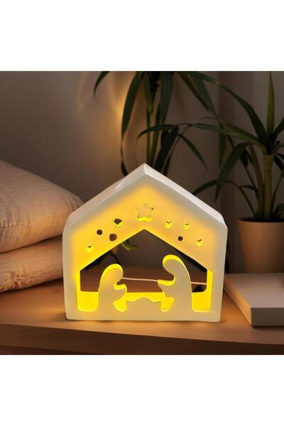 Choice قالب مشهد الميلاد لحامل شموع على شكل يسوع مصنوع من الراتنج، قالب سيليك...