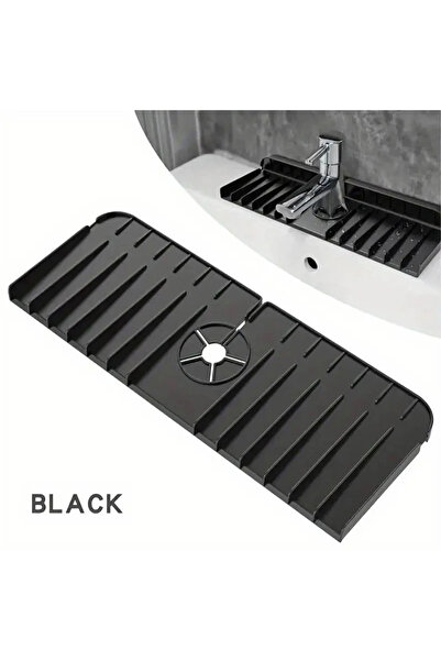 Choice Black-1PCS Silicone Faucet Mat Dish Soap Sponge Holder Sink Kitchen Co...
