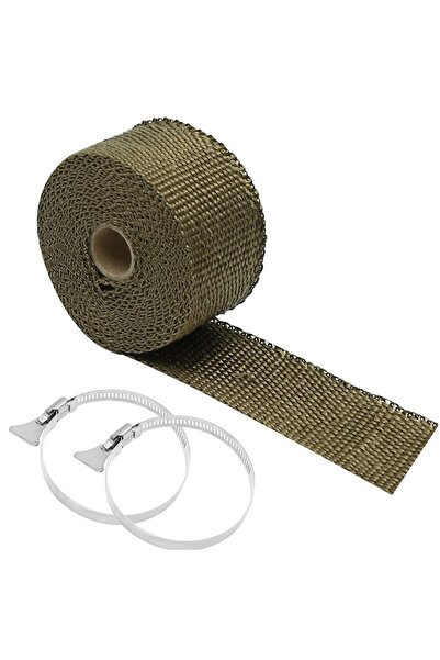 APWIKOGER green Camping Tent Stove Chimney Fireproof Ribbon with 2 Clamps Fir...