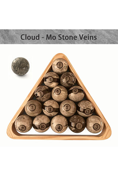 Choice طقم بلياردو من حجر عروق كلاود مو. مصنوع من مادة الراتنج عالية الصلابة،...