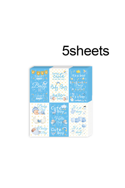 Choice ملصقات لحفلات استقبال المولود الجديد، مقاس 14×12 سم، 10 أوراق، 5 أوراق...