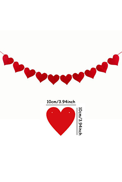 Choice Red Heart Banner 1set Valentine Day Banner Love Heart Paper Banners I ...