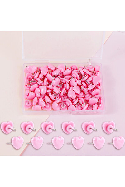 Choice Pink 50pcs Heart Shape Push Pins Cork Board Thumb Tacks for Bulletin B...