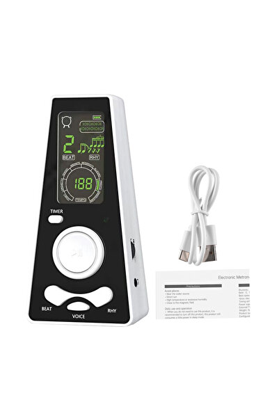Choice1 WHITE Universal Electronic Metronome Electronic Digital Metronome Tim...