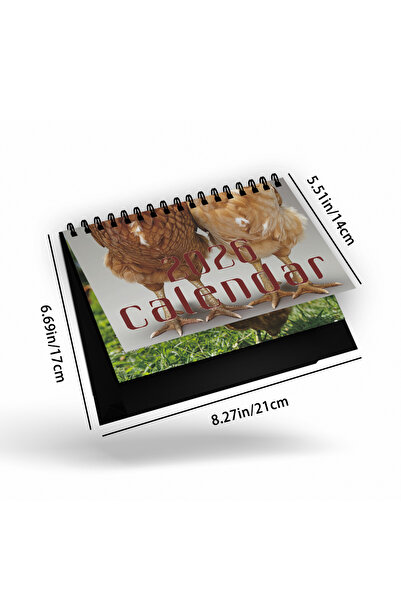 Choice 1pc 1pc 2026 Abstract Chicken Calendar,12-Month Monthly Planner, Deskt...