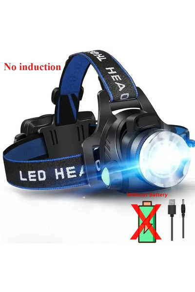 Choice مصباح أمامي صناعي فائق السطوع مزود بمستشعر، بدون بطارية، مصباح LED محم...