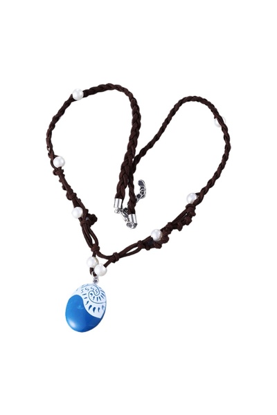 Choice Blue Movie Charm Moana Ocean Moana Necklace Costume Cosplay Blue Stone...