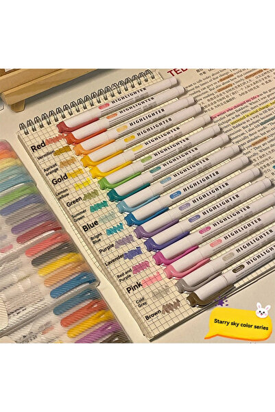 Choice 15PC 5/15PC Fluorescent Pen Set Student Marking Stroke Key Marking Pen...