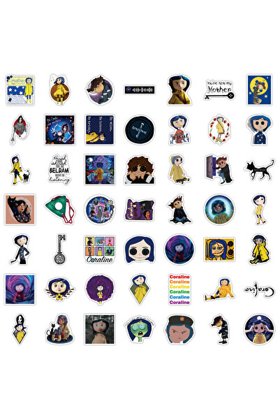 Choice 50pcs 50Pcs Animated Horror Movie Coraline Stickers Phone Scrapbook Su...