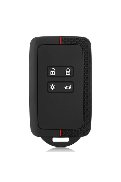 Choice غطاء مفتاح سيارة من السيليكون الأسود والأحمر بخطوط لسيارات داسيا داستر...