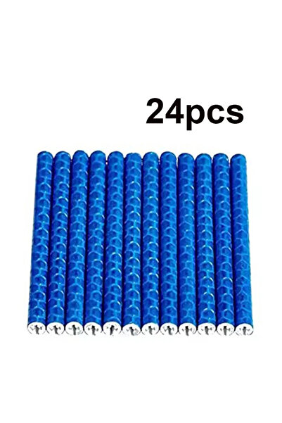 Choice blue 24pcs 12/24/48pcs Bicycle Wheel Spoke Reflective Stickers 7.5cm D...