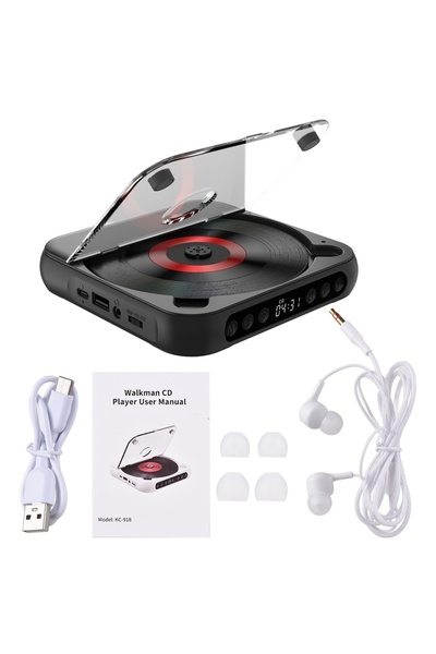 Choice مشغل موسيقى محمول أسود اللون بتقنية بلوتوث، مزود بغطاء مقاوم للغبار، و...