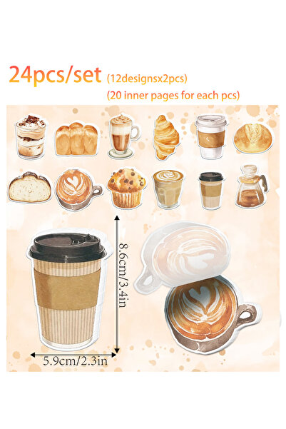 Choice 24pcs-UB067 12/24/36pcs Coffee Theme Sticky Notes Set, Self-Stick Note...