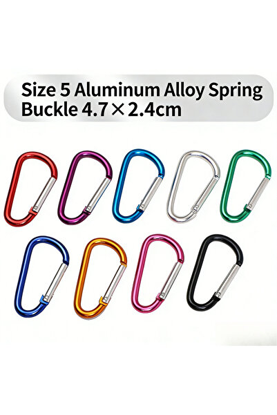 Choice Random 5PCS Outdoor Hiking Aluminum Alloy Carabiner Lightweight Quick ...