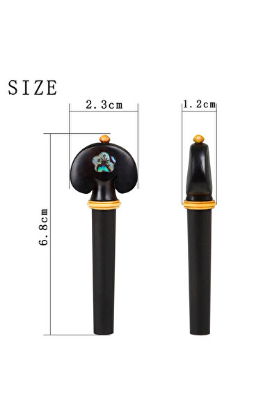 Choice أربعة أعمدة أوتار كمان من خشب الأبنوس الأسود، مناسبة للكمان، مصنوعة يد...