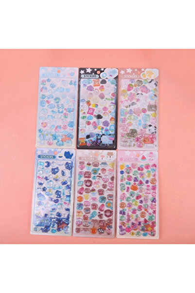 Choice5 ٦ قطع من ملصقات كريستالية ثلاثية الأبعاد بارزة صلبة بتصميم حيوانات أل...